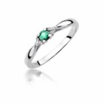 Inel Aur 14K cu Smarald 0.15 ct - Imagine 5
