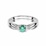Inel Aur 14K cu Smarald 0.15 ct - Imagine 6