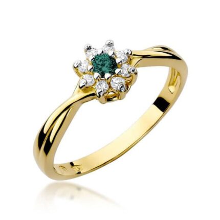Inel Aur 14K cu Smarald 0.15 ct