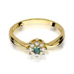 Inel Aur 14K cu Smarald 0.15 ct - Imagine 2