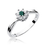 Inel Aur 14K cu Smarald 0.15 ct - Imagine 5