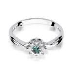 Inel Aur 14K cu Smarald 0.15 ct - Imagine 6