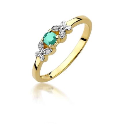 Inel Aur 14K cu Smarald 0.15 ct