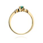 Inel Aur 14K cu Smarald 0.15 ct - Imagine 3