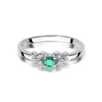 Inel Aur 14K cu Smarald 0.15 ct - Imagine 6