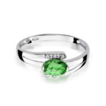 Inel Aur 14K cu Smarald 0.40 ct si Diamante 0.05 ct - Imagine 6