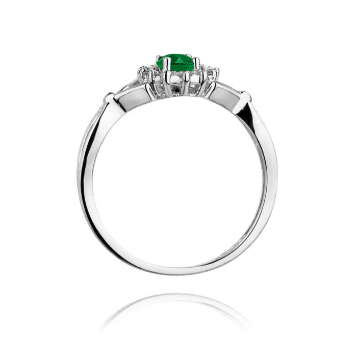 Inel Aur 14K cu Smarald 0.40 ct si Diamante 0.28 ct - Imagine 7