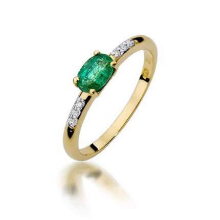 Inel Aur 14K cu Smarald 0.40 ct