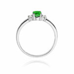 Inel Aur 14K cu Smarald 0.40 ct si Diamante 0.08 ct - Imagine 7