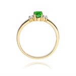 Inel Aur 14K cu Smarald 0.40 ct si Diamante 0.08 ct - Imagine 3