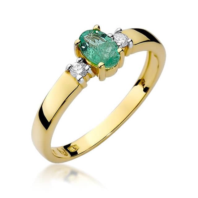 inel-aur-14k-cu-smarald-0-40-ct_6902786.jpg Inel Aur 14K cu Smarald 0.40 ct si Diamante 0.08 ct - Imagine 1