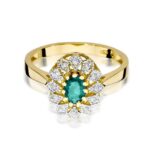 Inel Aur 14K cu Smarald 0.40 ct - Imagine 2