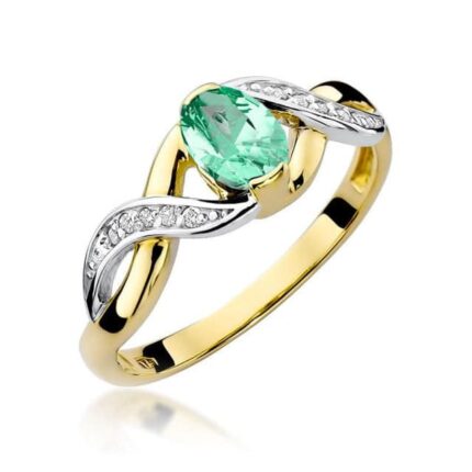 Inel Aur 14K cu Smarald 0.40 ct