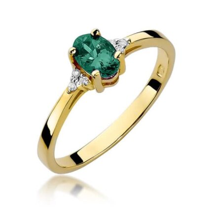 Inel Aur 14K cu Smarald 0.40 ct