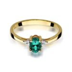 Inel Aur 14K cu Smarald 0.40 ct - Imagine 2