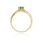 Inel Aur 14K cu Smarald 0.50 ct si Diamante 0.01 ct - Imagine 3