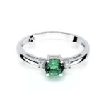 Inel Aur 14K cu Smarald 0.50 ct si Diamante 0.03 ct - Imagine 6