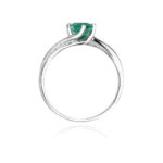 Inel Aur 14K cu Smarald 0.50 ct si Diamante 0.05 ct - Imagine 7