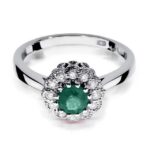 Inel Aur 14K cu Smarald 0.50 ct si Diamante 0.17 ct - Imagine 6