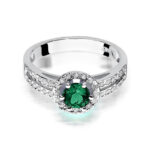 Inel Aur 14K cu Smarald 0.50 ct si Diamante 0.20 ct - Imagine 6