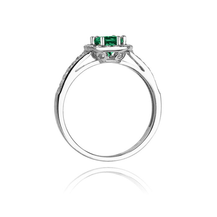 Inel Aur 14K cu Smarald 0.50 ct si Diamante 0.20 ct - Imagine 7