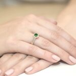 Inel Aur 14K cu Smarald 0.50 ct si Diamante 0.20 ct - Imagine 4