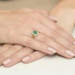 Inel Aur 14K cu Smarald 0.80 ct si Diamante 0.30 ct - Imagine 4