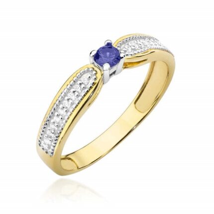 Inel Aur 14K cu Tanzanit 0.15 ct
