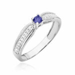 Inel Aur 14K cu Tanzanit 0.15 ct - Imagine 4