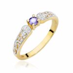 Inel Aur 14K cu Tanzanit 0.15 ct