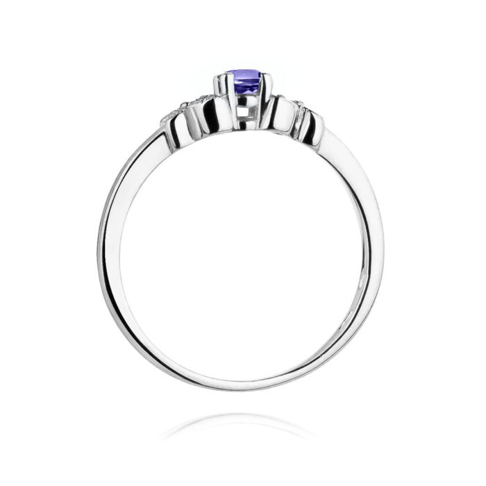 Inel Aur 14K cu Tanzanit 0.15 ct - Imagine 3