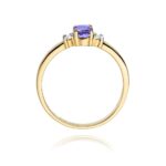 Inel Aur 14K cu Tanzanit 0.40 ct si Diamante 0.08 ct - Imagine 3