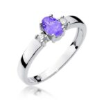 Inel Aur 14K cu Tanzanit 0.40 ct si Diamante 0.08 ct - Imagine 5