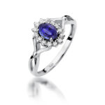 Inel Aur 14K cu Tanzanit 0.40 ct si Diamante 0.28 ct - Imagine 5