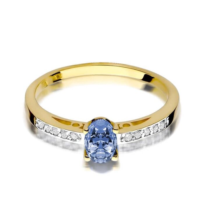 Inel Aur 14K cu Tanzanit 0.40 ct - Imagine 2