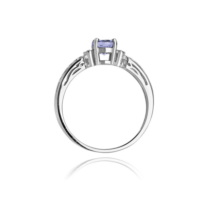 Inel Aur 14K cu Tanzanit 0.50 ct si Diamante 0.02 ct - Imagine 7