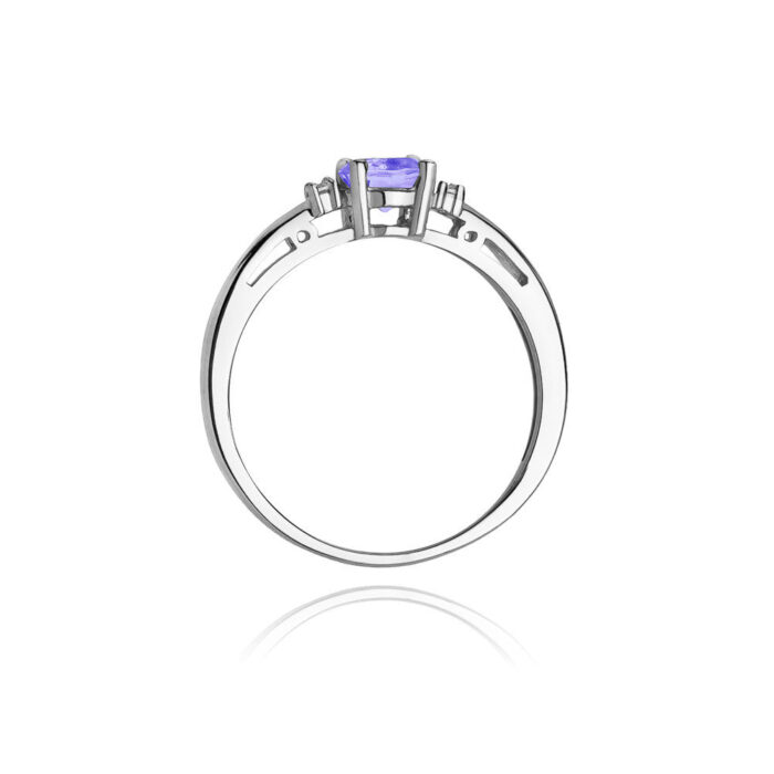Inel Aur 14K cu Tanzanit 0.50 ct si Diamante 0.03 ct - Imagine 7