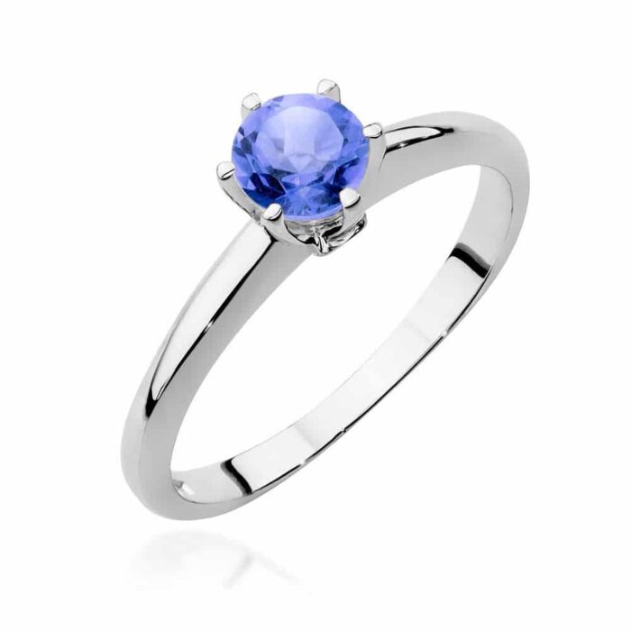 Inel Aur 14K cu Tanzanit 0.50 ct si Diamante 0.04 ct - Imagine 5