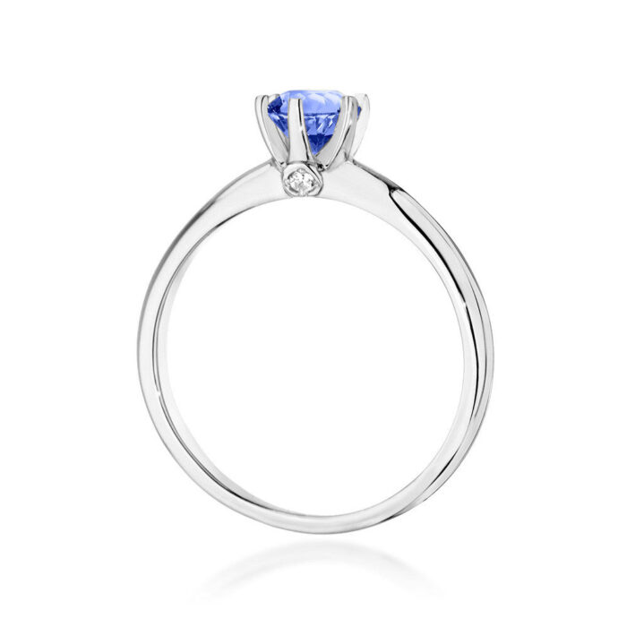 Inel Aur 14K cu Tanzanit 0.50 ct si Diamante 0.04 ct - Imagine 7