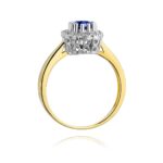 Inel Aur 14K cu Tanzanit 0.50 ct si Diamante 0.17 ct - Imagine 3