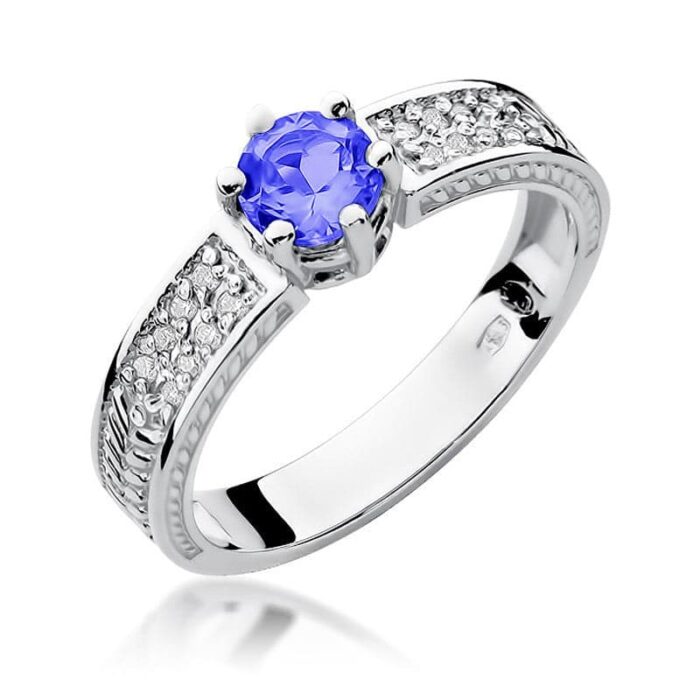 Inel Aur 14K cu Tanzanit 0.50 ct - Imagine 5