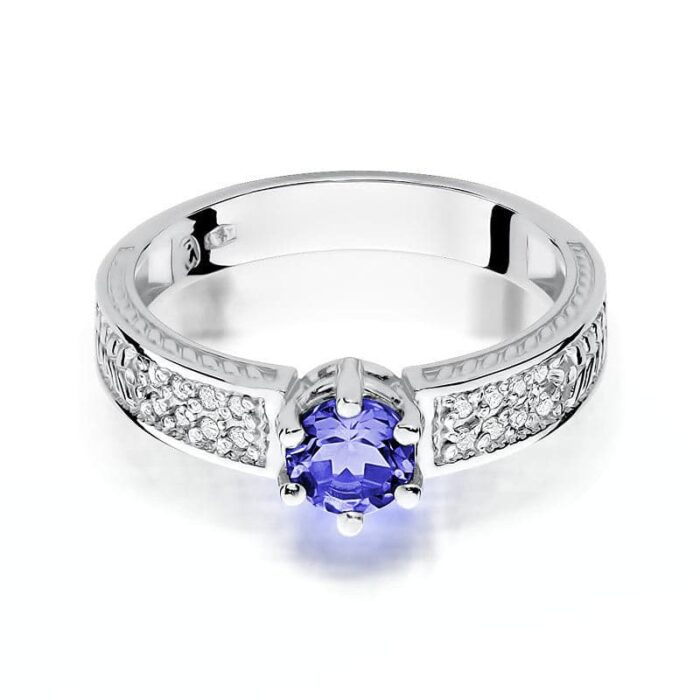 Inel Aur 14K cu Tanzanit 0.50 ct - Imagine 6