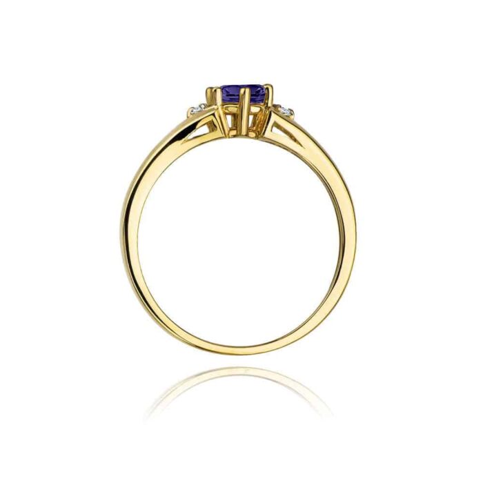 Inel Aur 14K cu Tanzanit 0.50 ct - Imagine 3