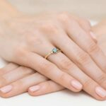 Inel Aur 14k cu Topaz 0.25 ct si Diamante 0.03 ct - Imagine 3