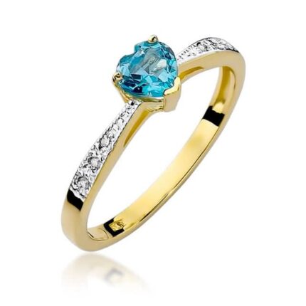Inel Aur 14K cu Topaz 0.30 ct
