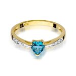 Inel Aur 14K cu Topaz 0.30 ct - Imagine 2