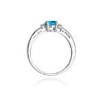 Inel Aur 14K cu Topaz 0.50 ct si Diamante 0.03 ct - Imagine 7