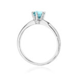 Inel Aur 14K cu Topaz 0.50 ct si Diamante 0.04 ct - Imagine 7