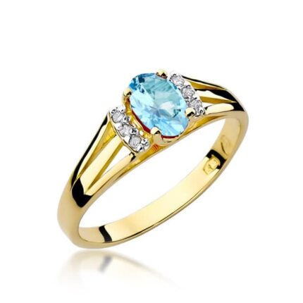 Inel Aur 14K cu Topaz 0.50 ct