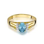 Inel Aur 14K cu Topaz 0.50 ct - Imagine 2